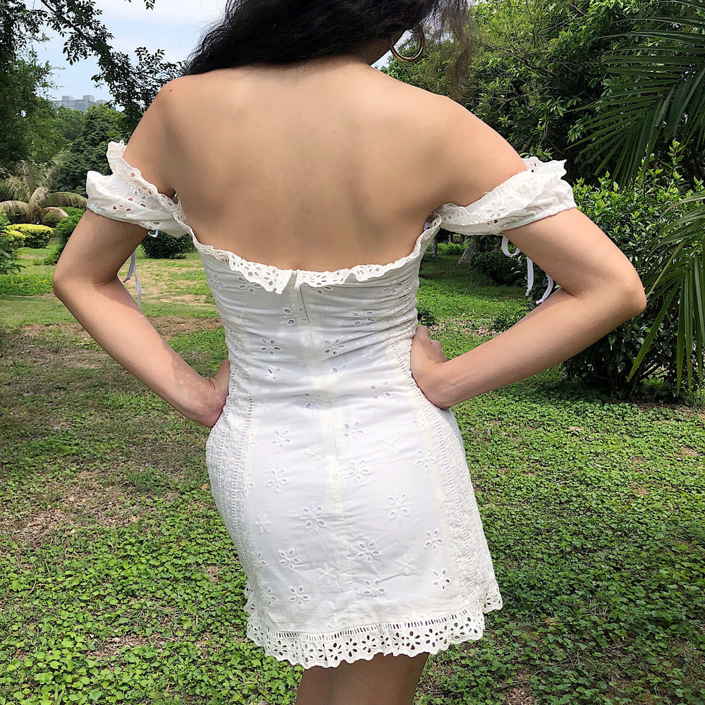Anabelle Eyelet Milkmaid Dress Anabelle Eyelet Milkmaid Dress