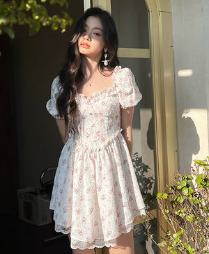 Pixie Floral Bustier Dress ~ HANDMADE