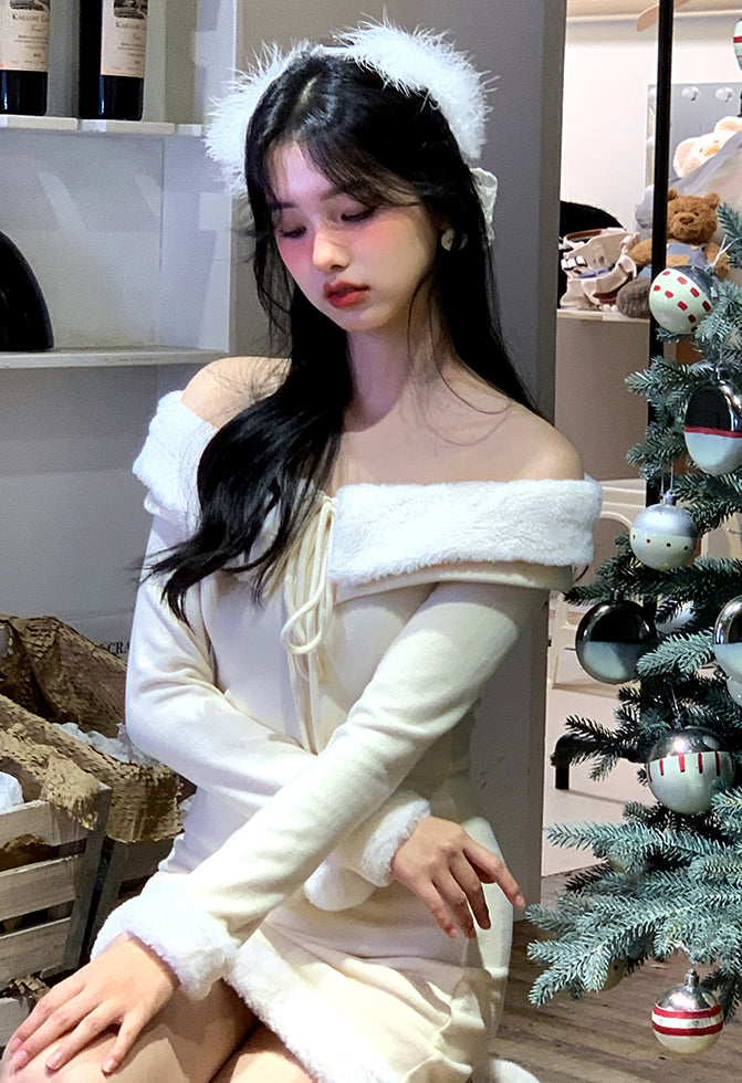 Winter Wonderland Pom Dress ~ HANDMADE